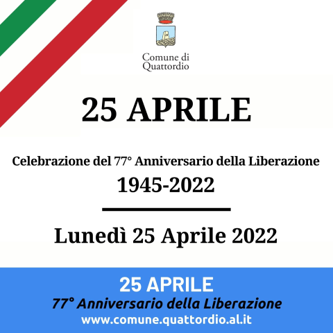 25 Aprile 1945-2022 | 77° Anniversario di Liberazione